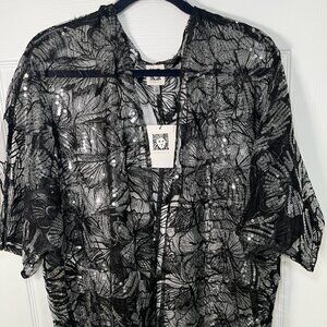 NWT Anne Klein Duster Tunic with Sequins